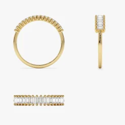 14k Baguette Diamond Wedding Band