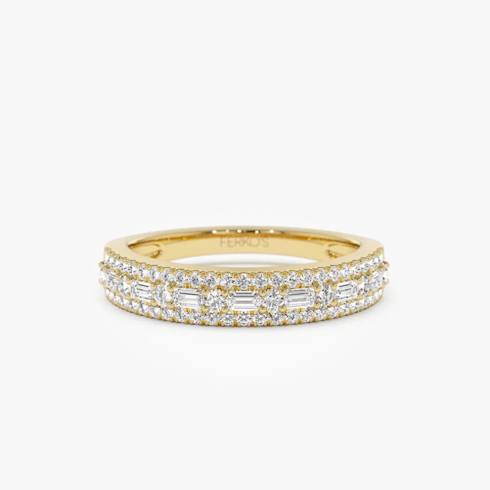 14K Baguette Diamond Wedding Ring