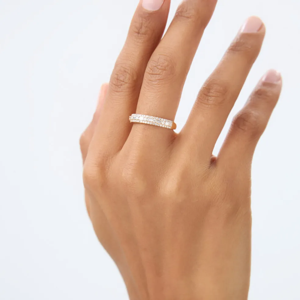 14K Baguette Diamond Wedding Ring