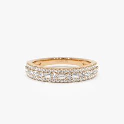 14K Baguette Diamond Wedding Ring