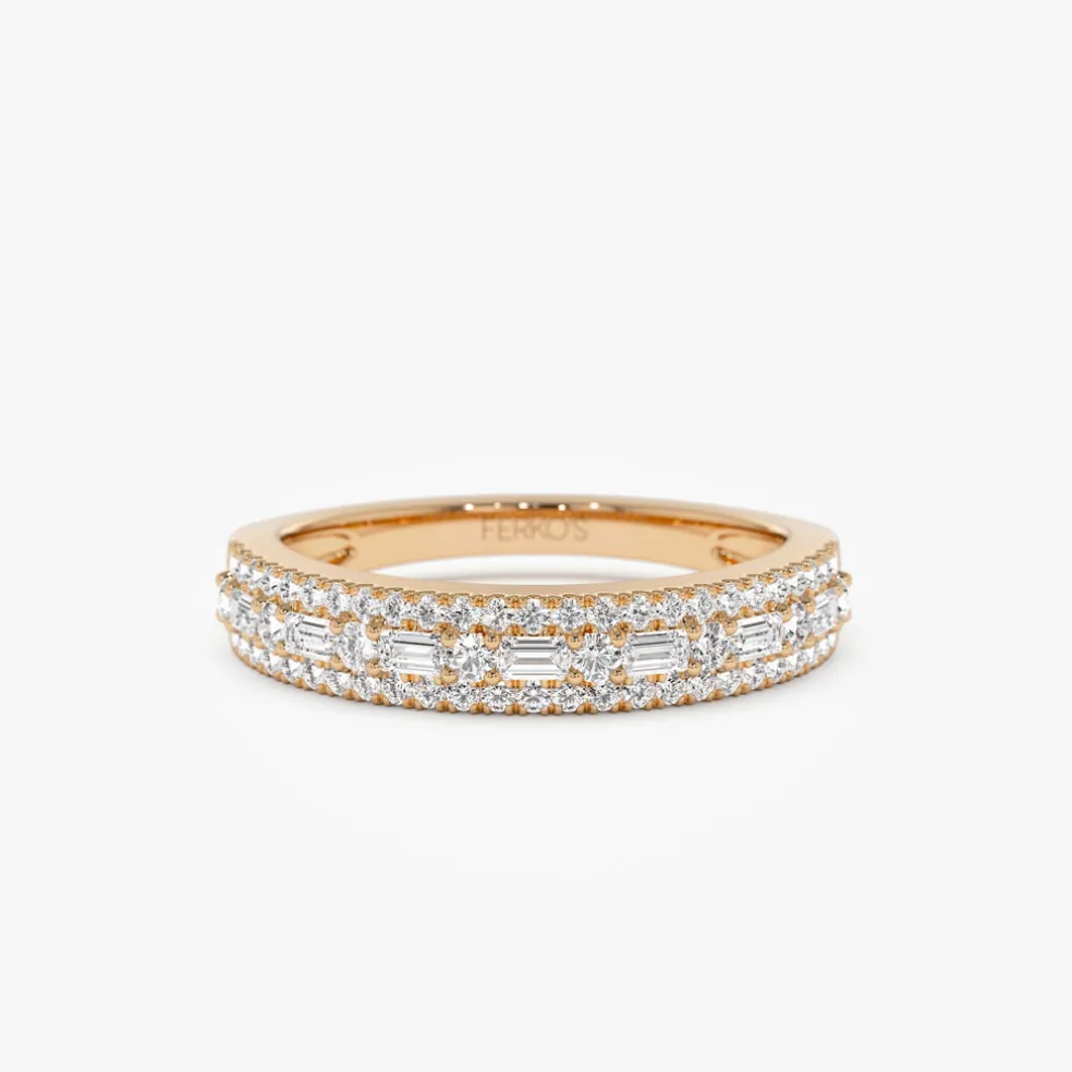 14K Baguette Diamond Wedding Ring