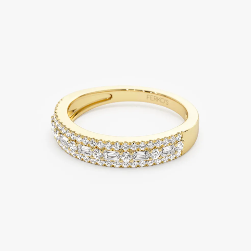 14K Baguette Diamond Wedding Ring