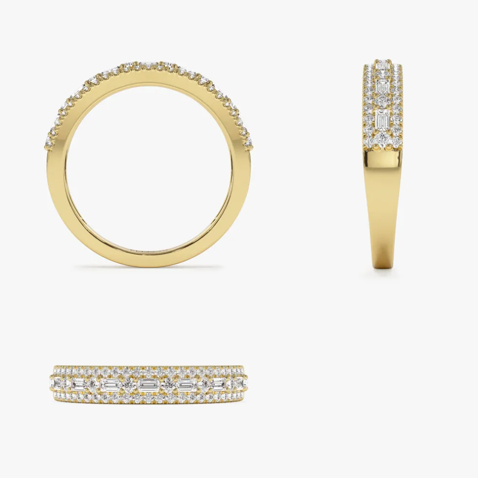 14K Baguette Diamond Wedding Ring