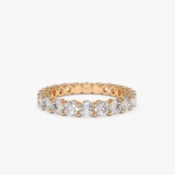 14k Basket Setting Full Eternity Diamond Ring 2.25ctw