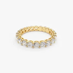 14k Basket Setting Full Eternity Diamond Ring 2.25ctw