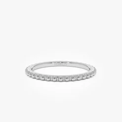 14k Beaded Wedding Band