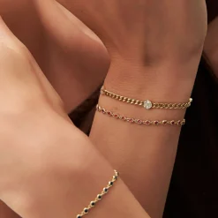 14k Bezel Set Ruby Tennis Bracelet