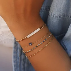14k Bezel Set Sapphire Tennis Bracelet