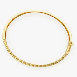 14K Bezel Setting Diamond Bangle