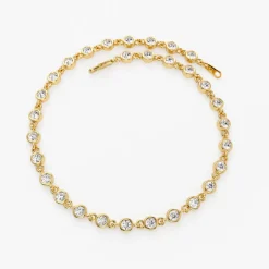 14k Bezel Setting Diamond Tennis Bracelet