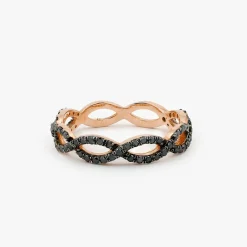 14k Black Diamond Micro Pave Ring
