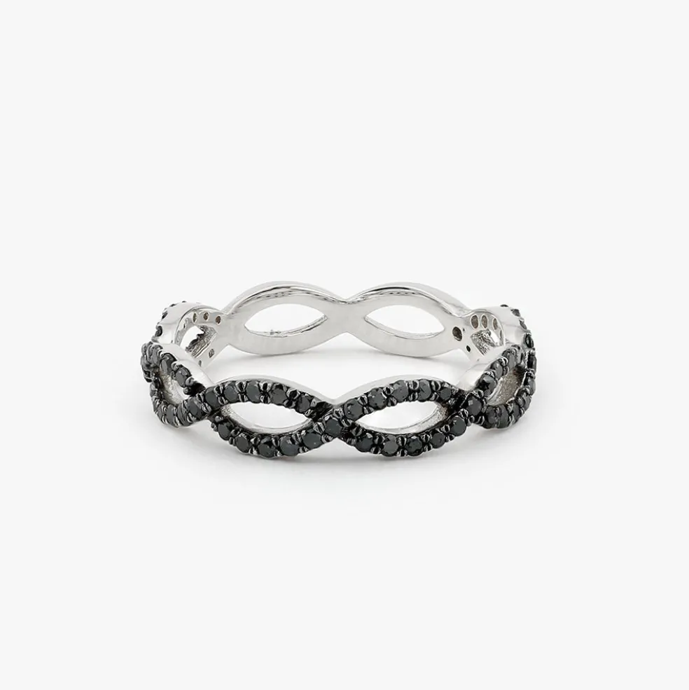 14k Black Diamond Micro Pave Ring