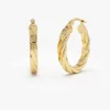 14k Bold Twisted Oval Hoops