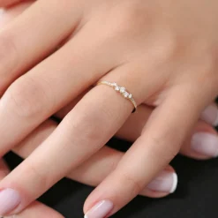 14k Bridal Diamond Cluster Ring