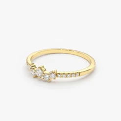14k Bridal Diamond Cluster Ring
