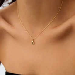 14K Bubble Letter Necklace
