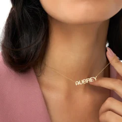14K Bubble Name Necklace