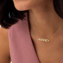 14K Bubble Name Necklace