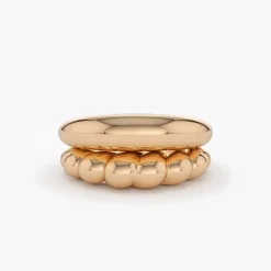 14k Bubble Ring Set