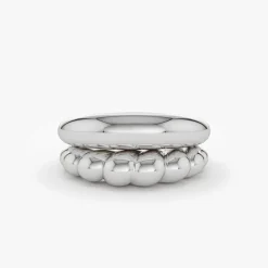 14k Bubble Ring Set