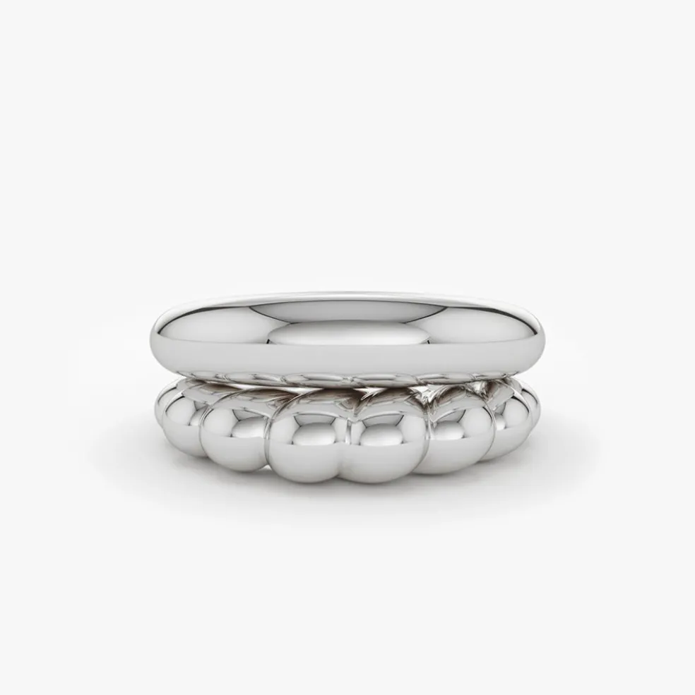 14k Bubble Ring Set