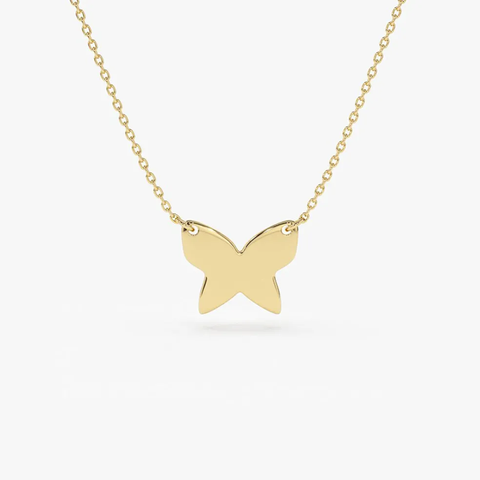 14k Butterfly Necklace