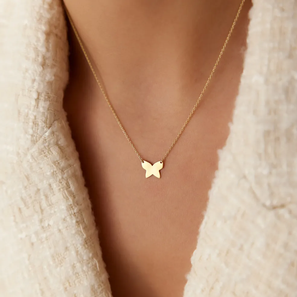 14k Butterfly Necklace