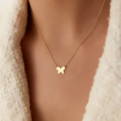 14k Butterfly Necklace