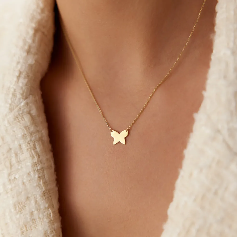 14k Butterfly Necklace