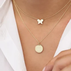 14k Butterfly Necklace