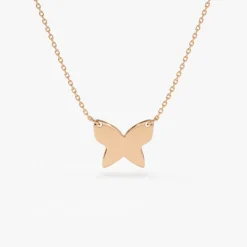 14k Butterfly Necklace