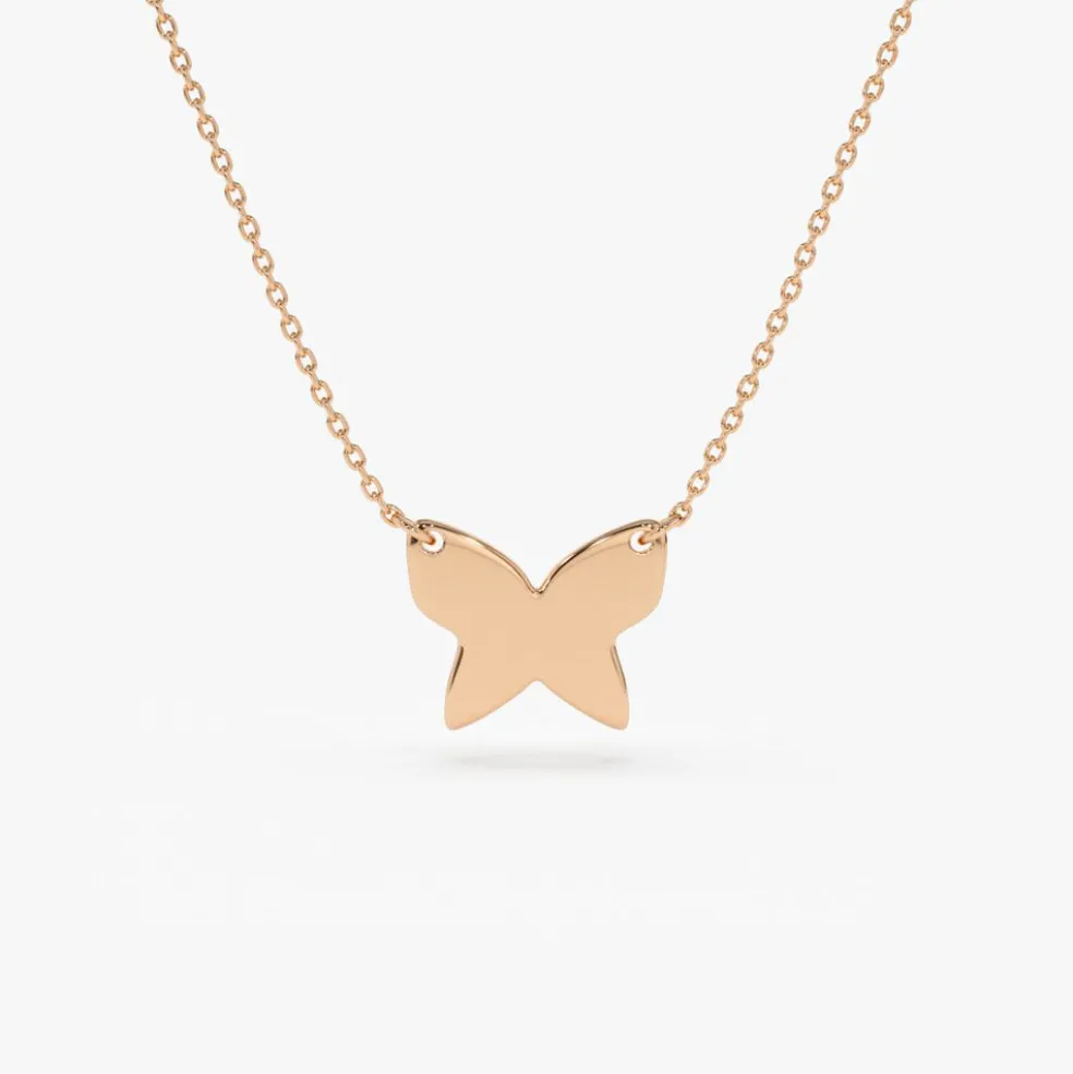 14k Butterfly Necklace