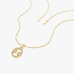 14K Cancer Zodiac Charm Necklace