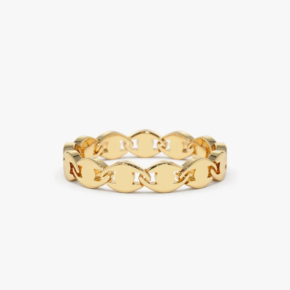 14K Chain Link Ring