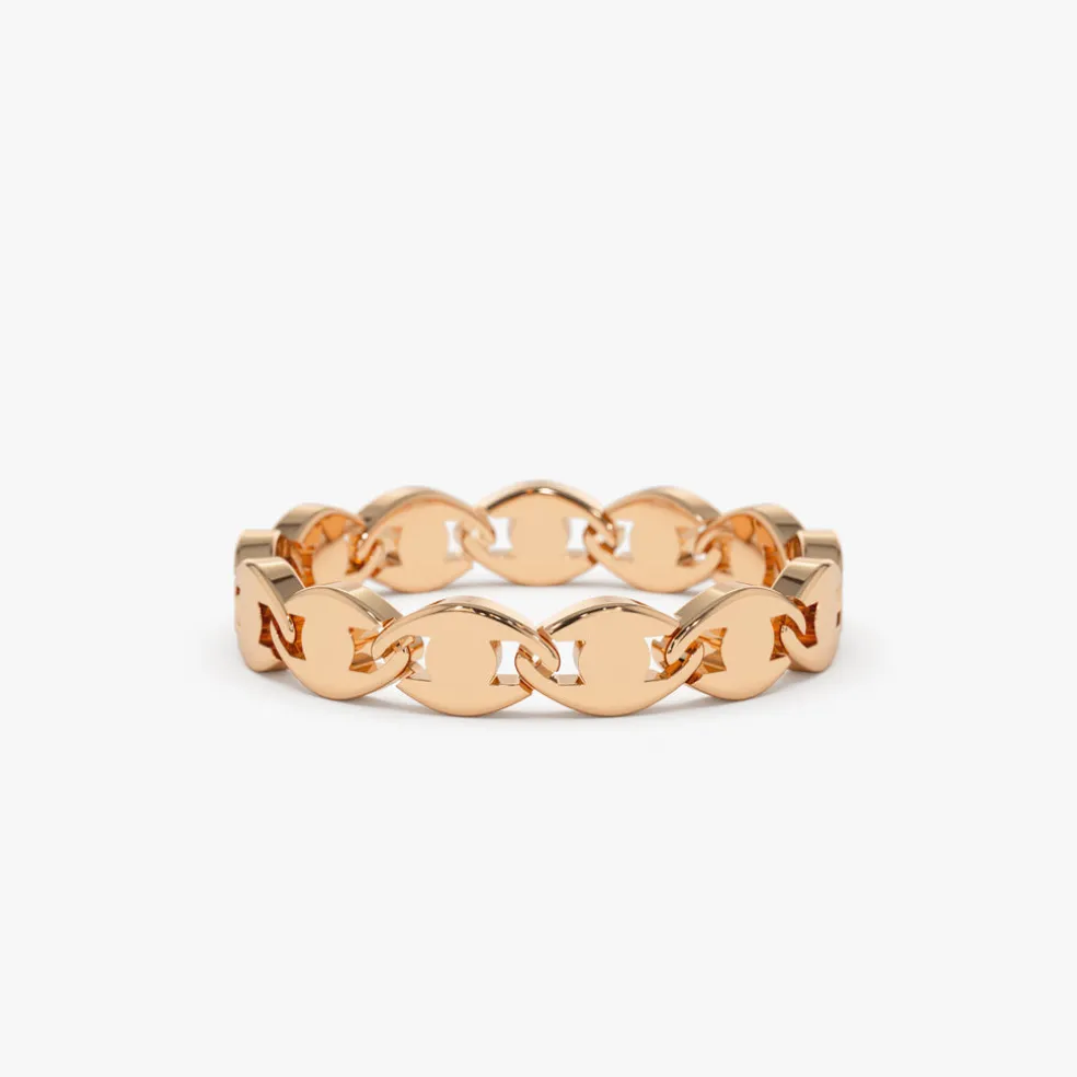 14K Chain Link Ring