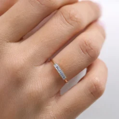 14k Channel Set Baguette Diamond Ring