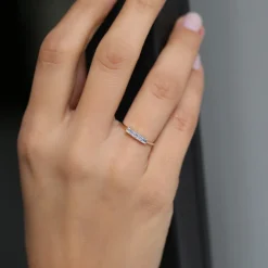 14k Channel Set Baguette Diamond Ring