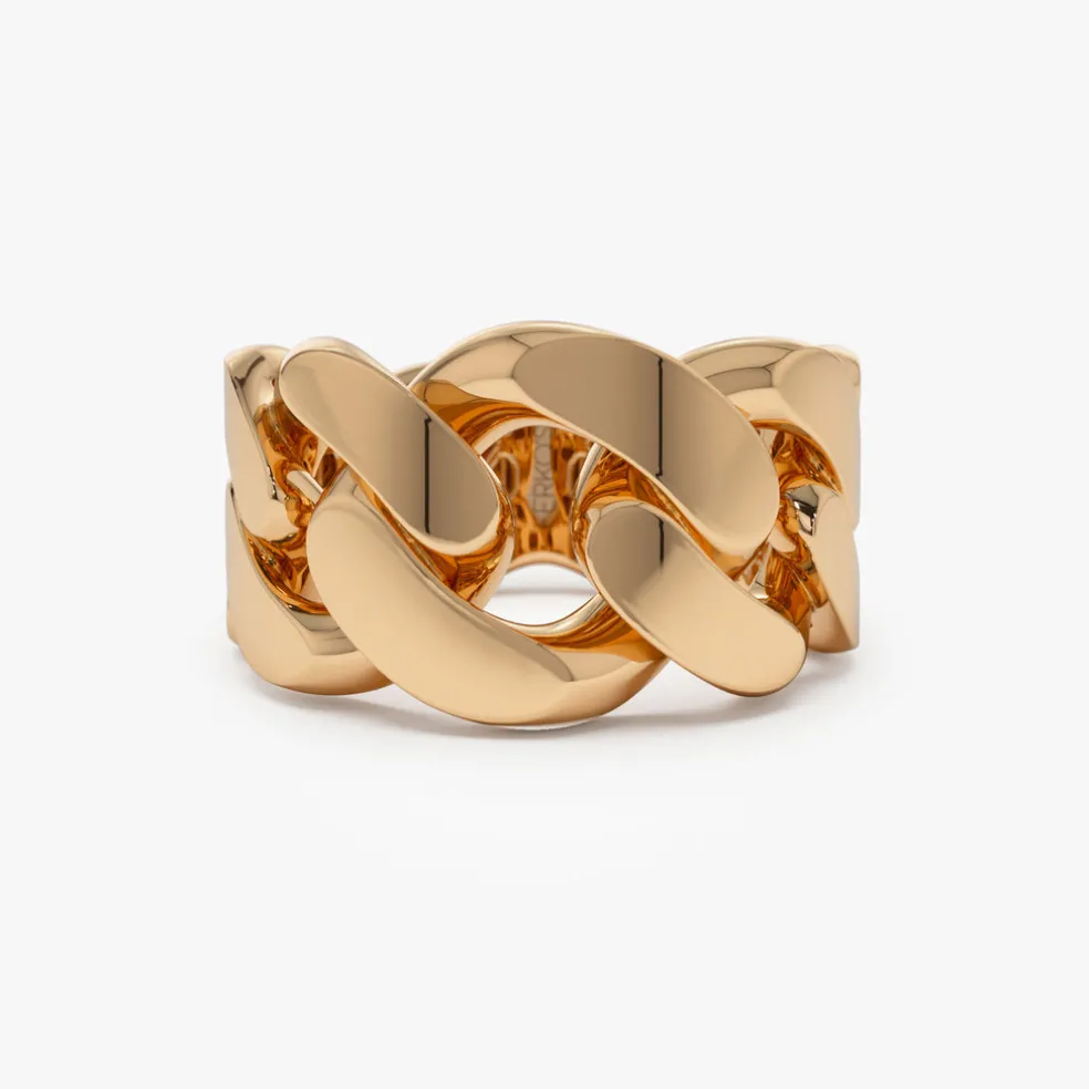 14k Chunky Cuban Curb Chain Link Ring