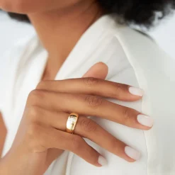 14k Chunky Diamond Clover Ring