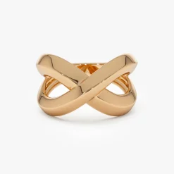 14K Chunky Gold Criss Cross Statement Ring