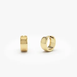 14K Chunky Gold Huggies