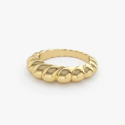 14k Chunky Twisted Dome Ring