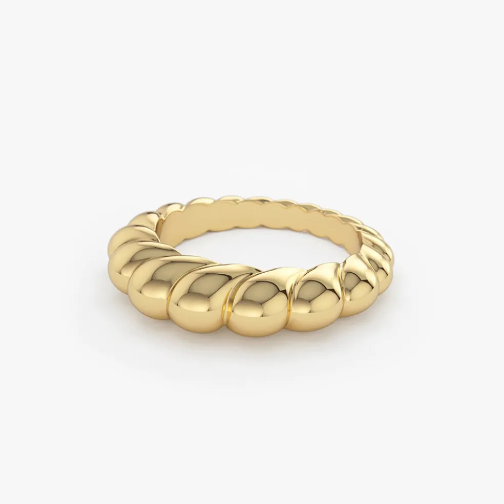 14k Chunky Twisted Dome Ring