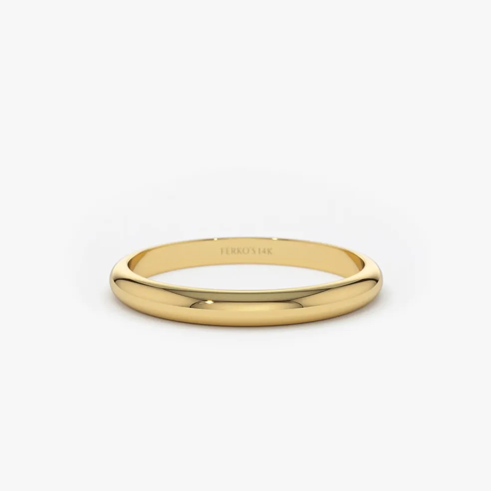 14k Classic Dome 2MM Band