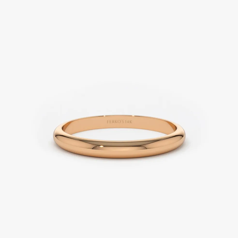 14k Classic Dome 2MM Band