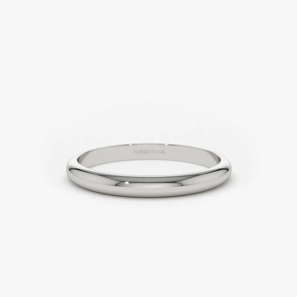 14k Classic Dome 2MM Band