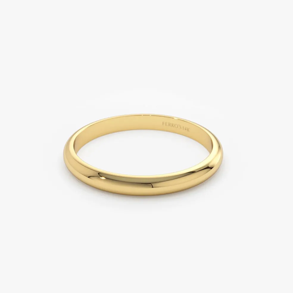 14k Classic Dome 2MM Band