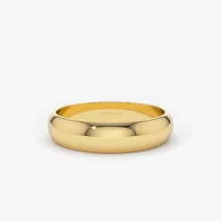 14k Classic Dome 4MM Unisex Wedding Ring