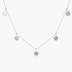 14k Coin Disc Choker Necklace