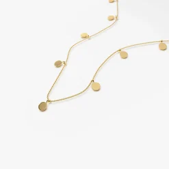 14k Coin Disc Choker Necklace